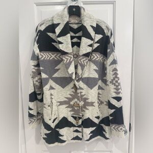 Faherty Organic Cotton Doug Good Feather Lodge Cardigan Six Rivers Size Medium